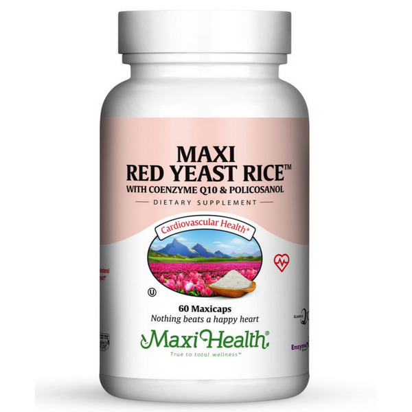 Maxi Health Red Yeast Rice with CoQ10 & Policosanol, 60 Capsules